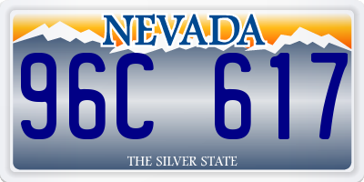 NV license plate 96C617