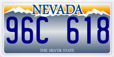 NV license plate 96C618