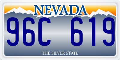 NV license plate 96C619