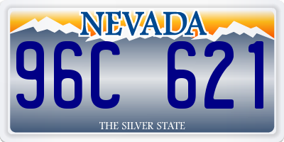 NV license plate 96C621