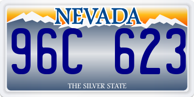 NV license plate 96C623