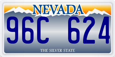 NV license plate 96C624