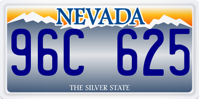 NV license plate 96C625