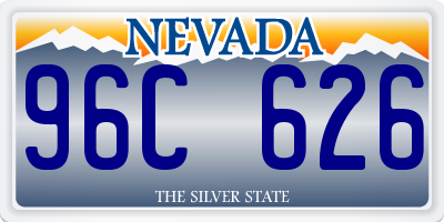 NV license plate 96C626