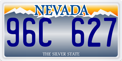 NV license plate 96C627