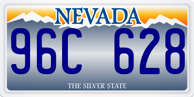 NV license plate 96C628