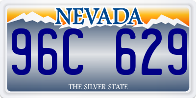 NV license plate 96C629