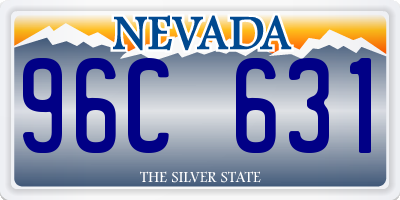 NV license plate 96C631