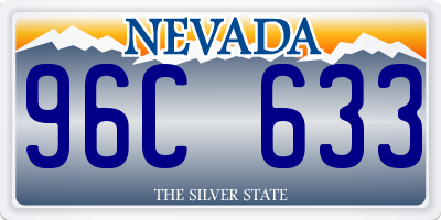 NV license plate 96C633