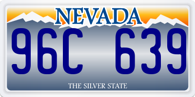 NV license plate 96C639