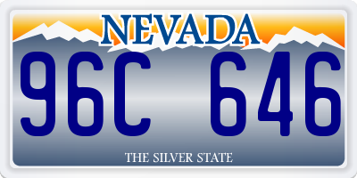 NV license plate 96C646