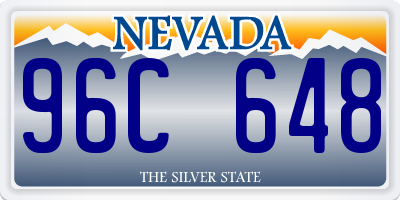 NV license plate 96C648