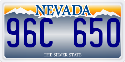 NV license plate 96C650