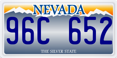 NV license plate 96C652