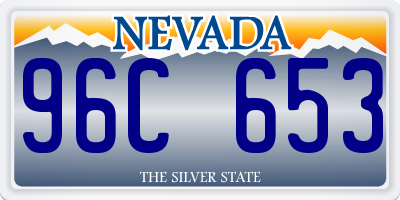 NV license plate 96C653