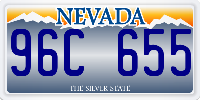 NV license plate 96C655