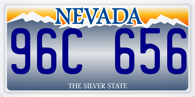 NV license plate 96C656