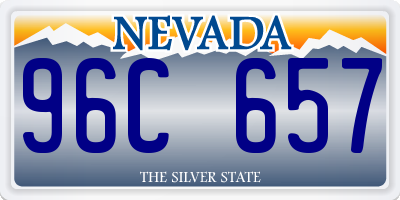 NV license plate 96C657