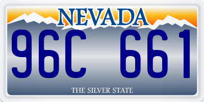 NV license plate 96C661