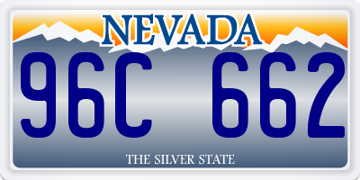 NV license plate 96C662