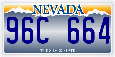 NV license plate 96C664