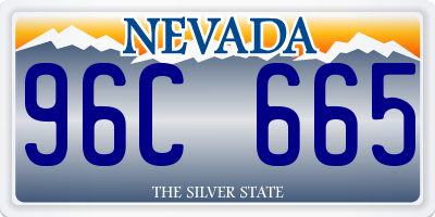 NV license plate 96C665