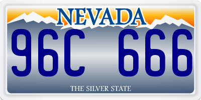 NV license plate 96C666