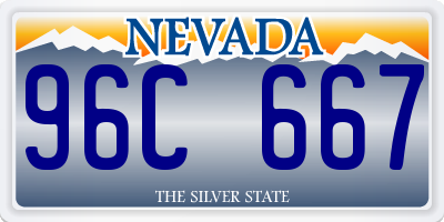 NV license plate 96C667