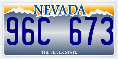 NV license plate 96C673