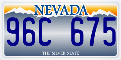 NV license plate 96C675