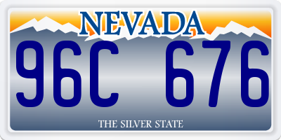 NV license plate 96C676