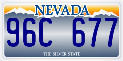 NV license plate 96C677