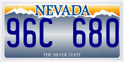 NV license plate 96C680