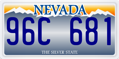 NV license plate 96C681