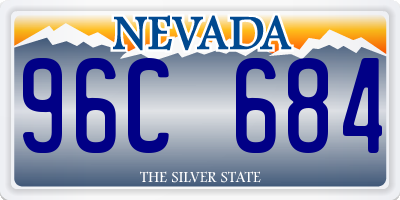 NV license plate 96C684