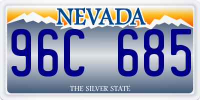 NV license plate 96C685