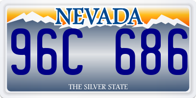 NV license plate 96C686