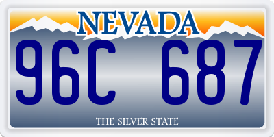 NV license plate 96C687