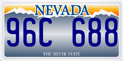 NV license plate 96C688