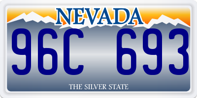 NV license plate 96C693