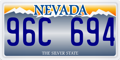 NV license plate 96C694