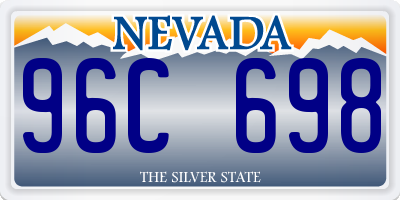 NV license plate 96C698