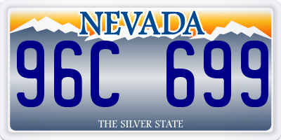 NV license plate 96C699