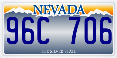 NV license plate 96C706