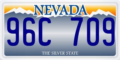 NV license plate 96C709