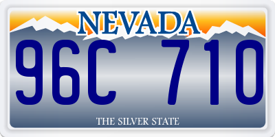 NV license plate 96C710