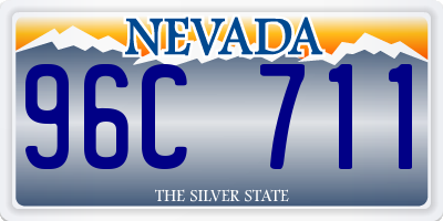 NV license plate 96C711