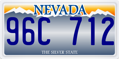 NV license plate 96C712