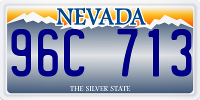 NV license plate 96C713