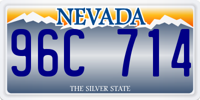 NV license plate 96C714